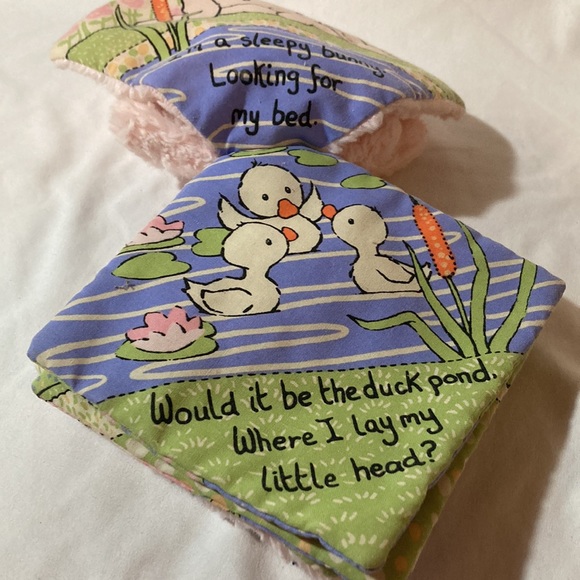 Little Jellycat Sleepy Bunny Book Pink Infant Easter Plush - Picture 5 of 11